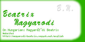 beatrix magyarodi business card